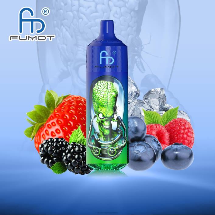 RandM Vape Kaufen | Fumot RandM Tornado 00P2192 9000 Pro Vape-Gerät mit Akku und E-Juice-Display Version 1 gemischte Beeren
